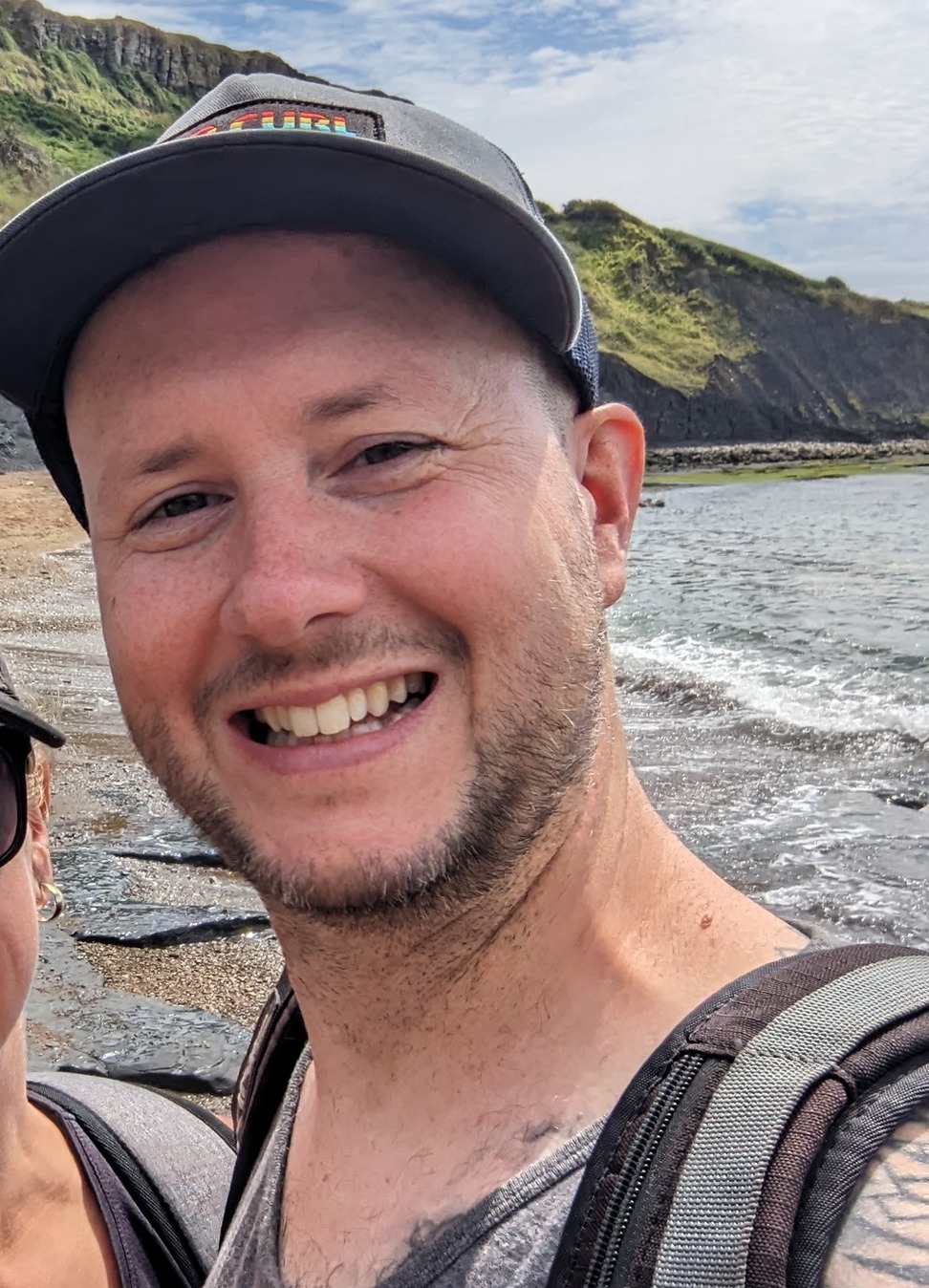 Ross Darch on the beach